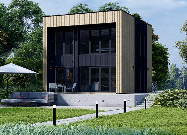 Casa de madera prefabricada KAYA 4 (44 mm + revestimiento), 64 m² avp.ui.product_images.thumbnail 1