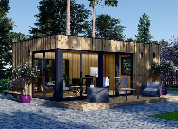 Oficina prefabricada para jardín PREMIUM (Aislada, paneles SIP), 6x4 m, 24 m² avp.ui.product_images.thumbnail 1