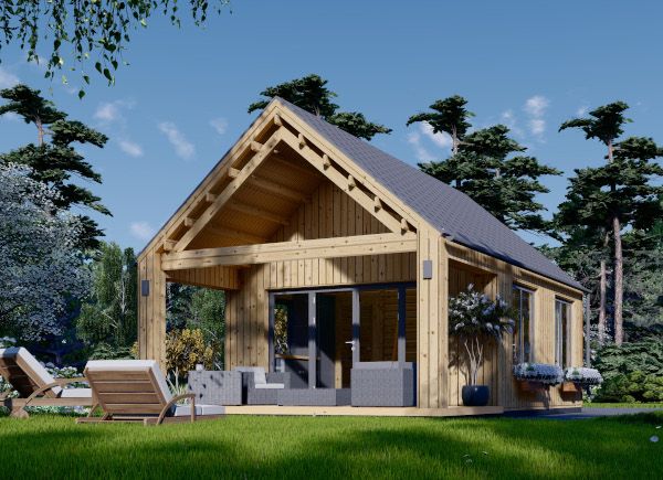 Casa de madera AGATA (44 mm + revestimiento), 39 m² avp.ui.product_images.thumbnail 1