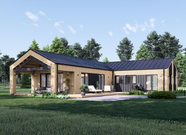 Casa de madera para vivir TESSA RV (Aislada PLUS, 44 mm + revestimiento), 130 m² avp.ui.product_images.thumbnail 1