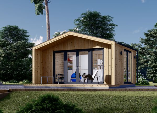 Caseta de jardín de madera PIA (34 mm + revestimiento), 5x3 m, 15 m² avp.ui.product_images.thumbnail 1