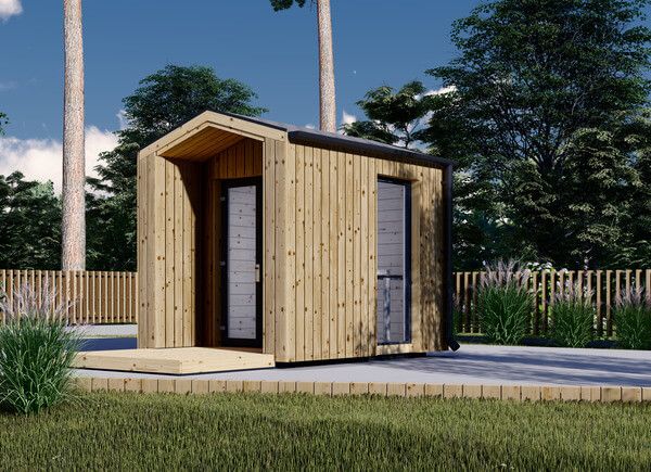 Oficina prefabricada de madera PIA (34 mm + revestimiento), 2x2 m, 4 m² avp.ui.product_images.thumbnail 1