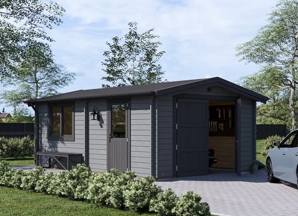 Garaje de madera CLASSIC (44 mm), 4x6 m, 24 m² avp.ui.product_images.thumbnail 1