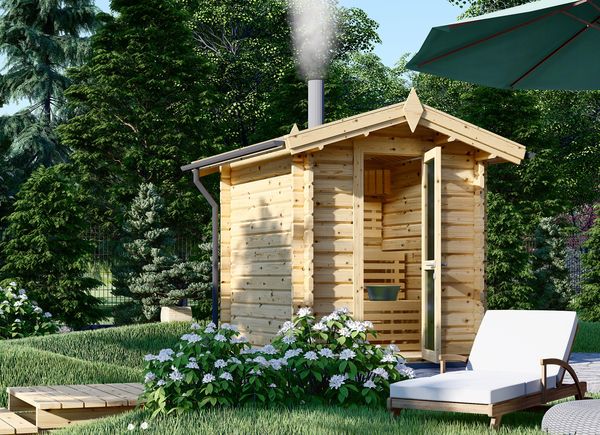Sauna de exterior ELDA (44 mm), 2x2 m, 4 m² avp.ui.product_images.thumbnail 1