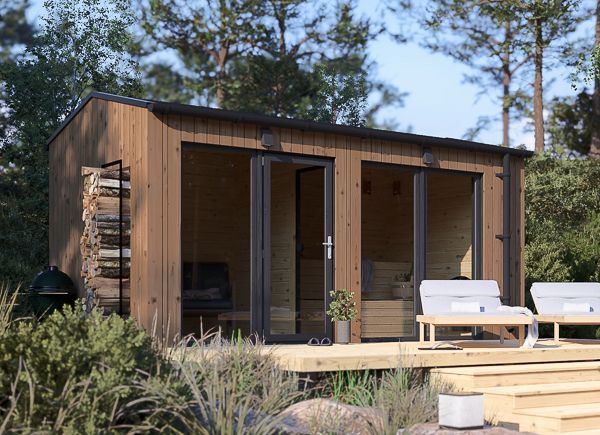 Sauna de exterior SERENE 2 (34 mm + revestimiento), 4.5x2.5 m, 5 m² avp.ui.product_images.thumbnail 1