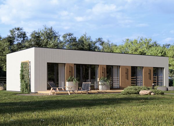Casa prefabricada para vivir BELLA 3 PV (Aislada PLUS, 44 mm + revestimiento), 75 m² avp.ui.product_images.thumbnail 1