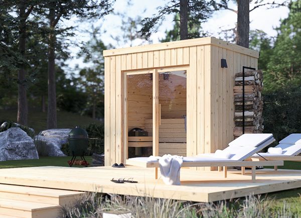 Sauna de exterior OKO 2 (34 mm + revestimiento), 2.3x1.6 m, 2.7 m² avp.ui.product_images.thumbnail 1