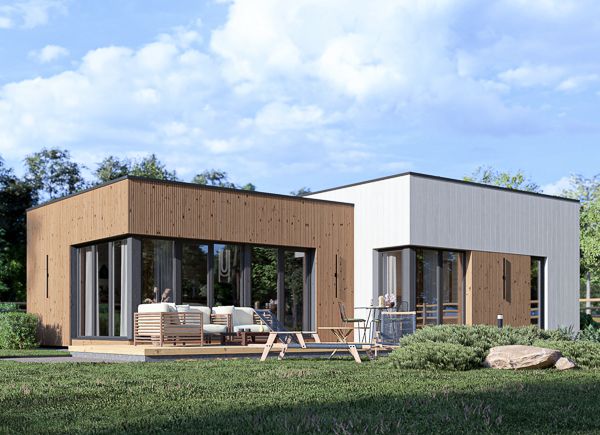 Casa prefabricada para vivir MALLY PV (Aislada PLUS, 44 mm + revestimiento), 70 m² avp.ui.product_images.thumbnail 1