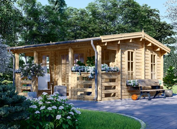 Caseta de jardín de madera NINA (44 mm), 5x5 m, 25 m²