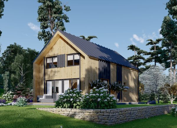B-Ware: Casa de madera ASTRID S (44 mm + revestimiento), 120 m² avp.ui.product_images.thumbnail 1