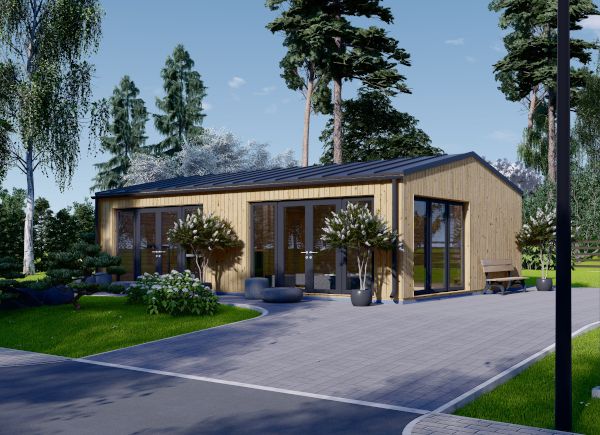 Casa de madera para jardín MARINA Modern (34 mm + revestimiento), 8x6 m, 48 m² avp.ui.product_images.thumbnail 1