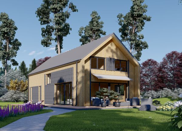 Casa de madera INGRID (44 mm + revestimiento), 135 m² avp.ui.product_images.thumbnail 1