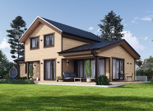 Casa de madera para vivir HOLLAND RV (Aislada PLUS, 44 mm + revestimiento), 116 m² avp.ui.product_images.thumbnail 1