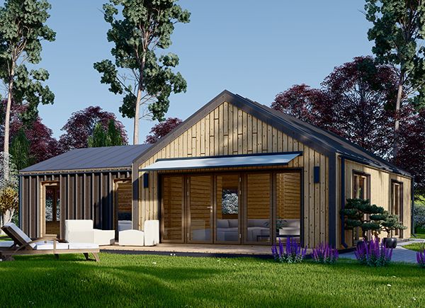Casa de madera VALERI (44 mm + revestimiento), 80 m² avp.ui.product_images.thumbnail 1