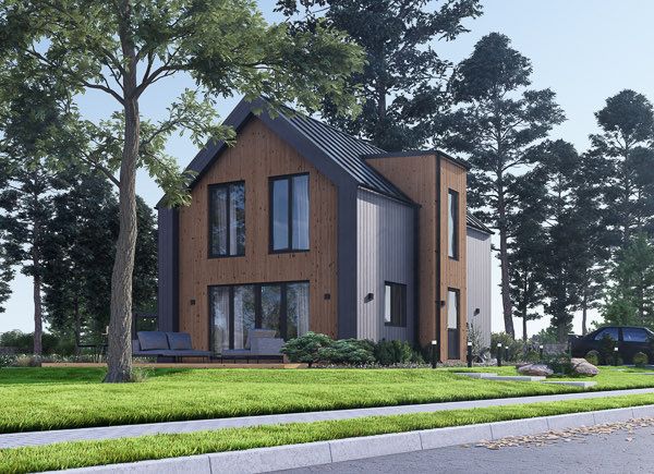 Casa prefabricada para vivir ASTRID PV (Aislada PLUS, 44 mm + revestimiento), 92 m² avp.ui.product_images.thumbnail 1
