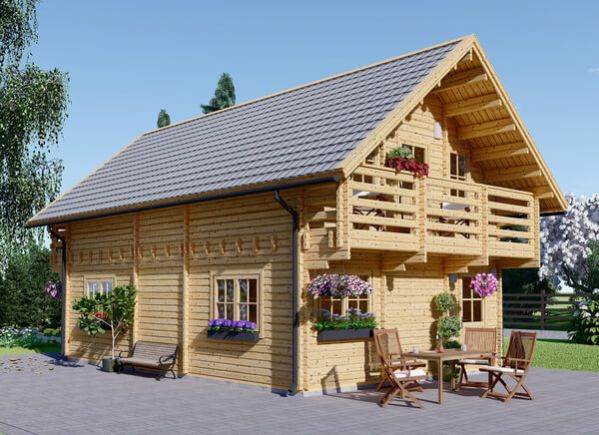 Casa de madera LANGON (44+44 mm), 95 m² avp.ui.product_images.thumbnail 1