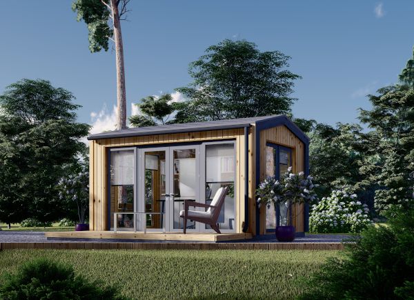 Caseta de jardín de madera - TIPO A - 18m² de espacio habitable