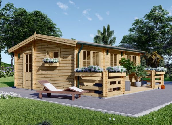 Casa de madera con porche ALTURA (44 mm), 31 m² + 8 m² avp.ui.product_images.thumbnail 1
