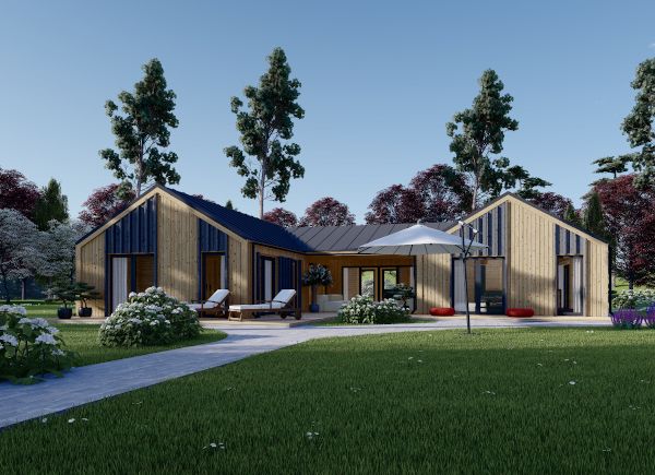 Casa de madera SCARLET (44 mm + revestimiento), 139 m² avp.ui.product_images.thumbnail 1