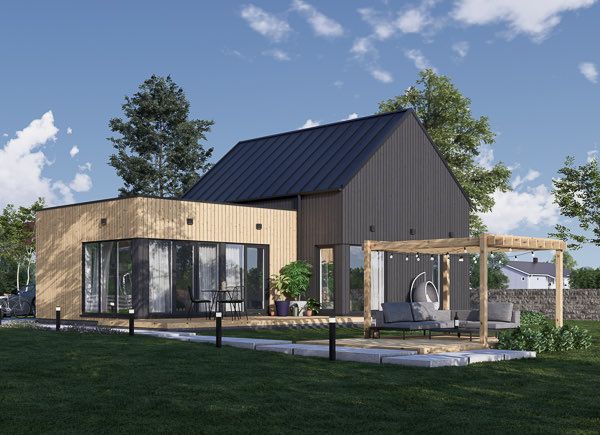 Casa de madera para vivir MIRABEL RV (Aislada PLUS, 44 mm + revestimiento), 70 m² avp.ui.product_images.thumbnail 1