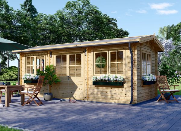 Caseta de jardín de madera OAK (Aislada, 34+34 mm), 6x3 m, 18 m² avp.ui.product_images.thumbnail 1