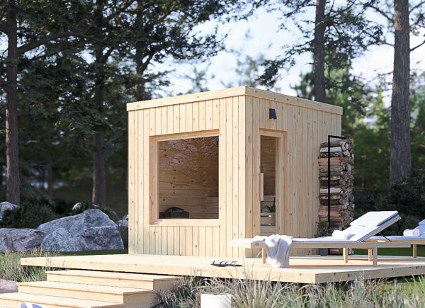 Sauna de exterior OKO 1 (34 mm + revestimiento), 2.3x2.3 m, 4.1 m² avp.ui.product_images.thumbnail 1