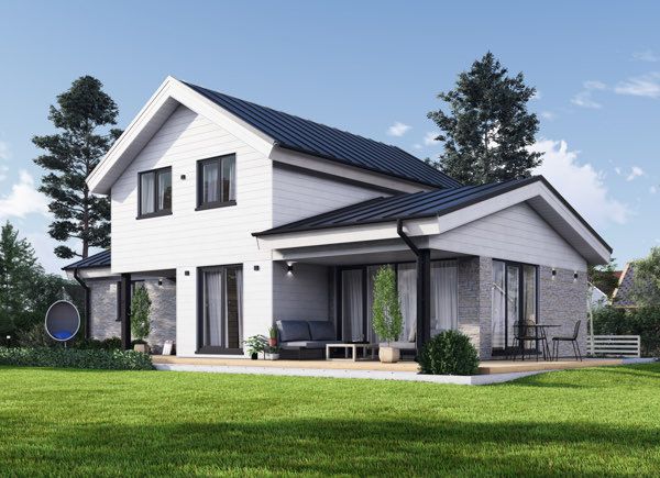 Casa prefabricada para vivir HOLLAND PV (Aislada PLUS, 44 mm + revestimiento), 116 m² avp.ui.product_images.thumbnail 1