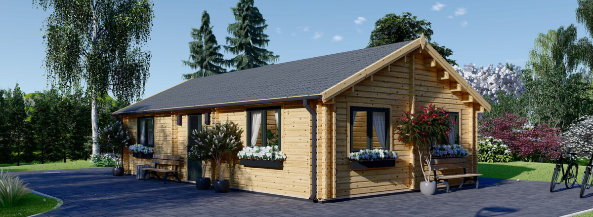 Casa de madera GRETA (44+44 mm), 54