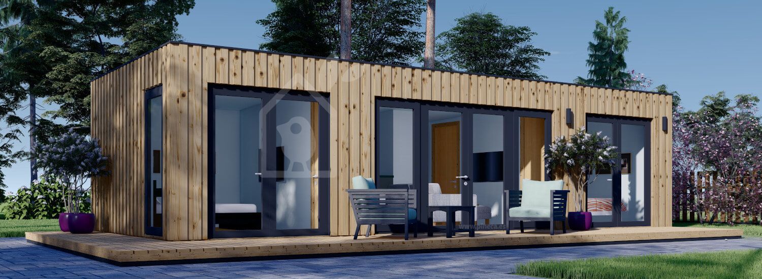Casa de madera para vivir PREMIUM (Aislada, paneles SIP), 10.5x4.5 m, 47 m² visualization 1