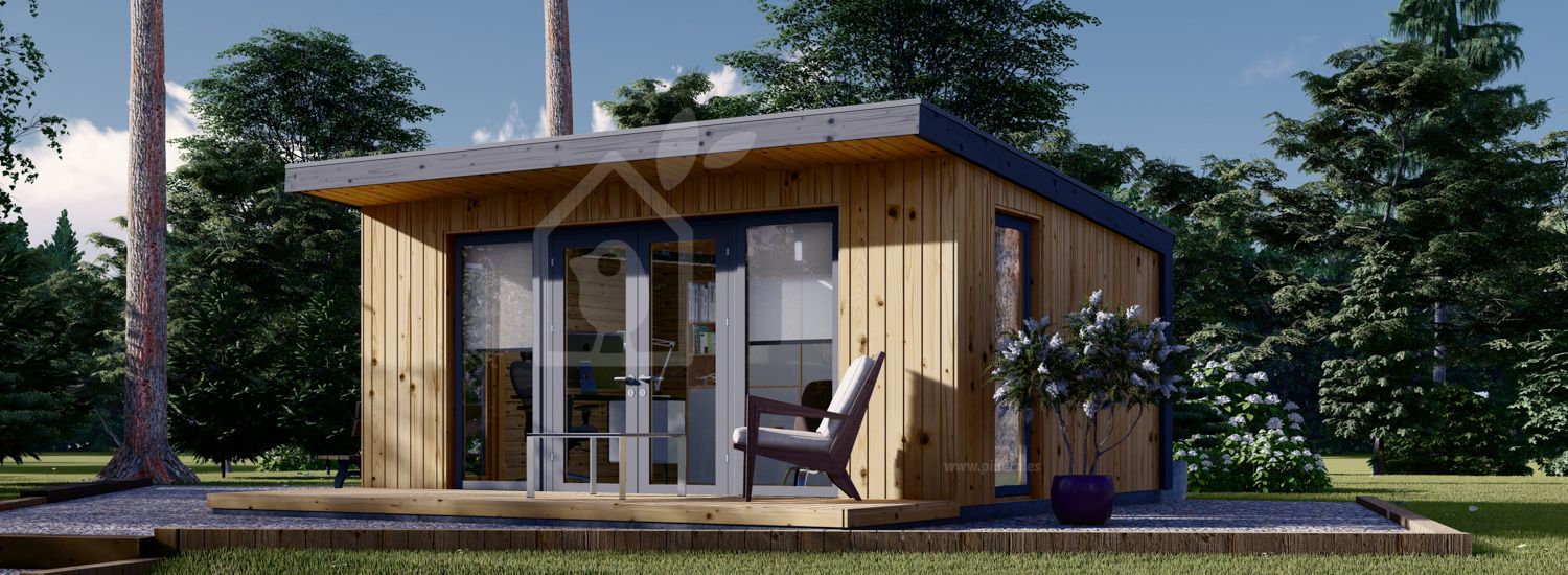 Caseta de jardín de madera EVELIN (Aislada, 34 mm + revestimiento), 5x4 m, 20 m² visualization 1