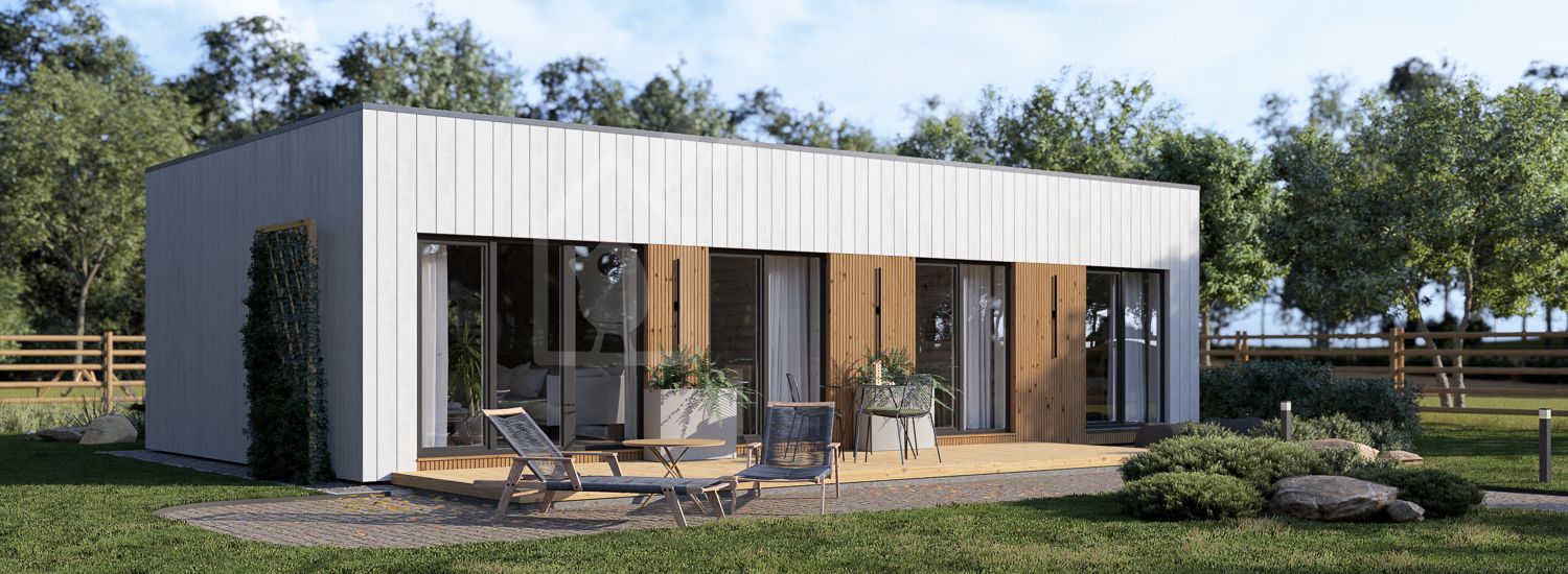 Casa prefabricada para vivir BELLA 2 PV (Aislada PLUS, 44 mm + revestimiento), 60 m² visualization 1
