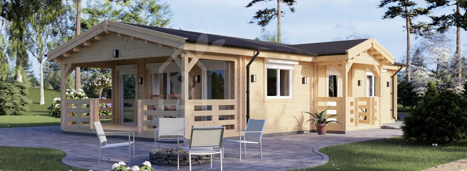 B-Ware: La casa DONNA S (Aislada PLUS, 44+44 mm), 63 m² + 11.5 m² porche visualization 1