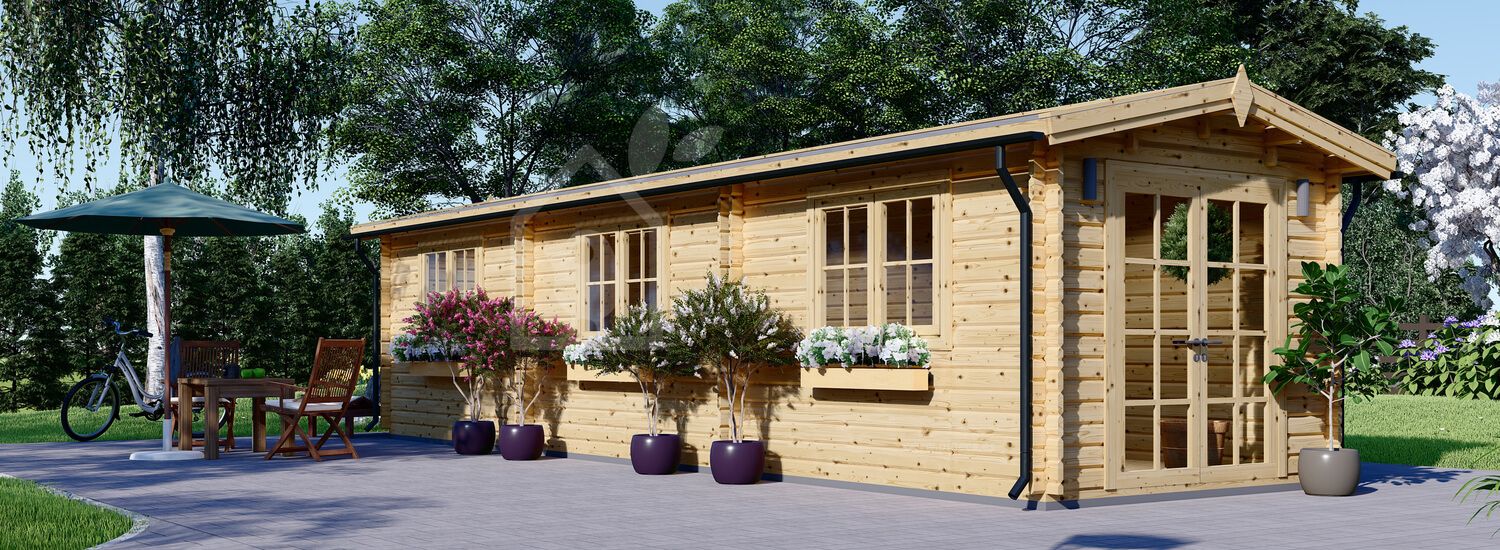 Caseta de jardín de madera STRONGHOLD (Aislada, 34+34 mm), 3x10 m, 30 m² visualization 1