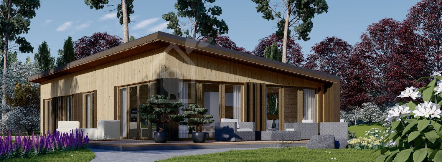 Casa de madera ZOE (Aislada, 44 mm + revestimiento), 96 m² visualization 1