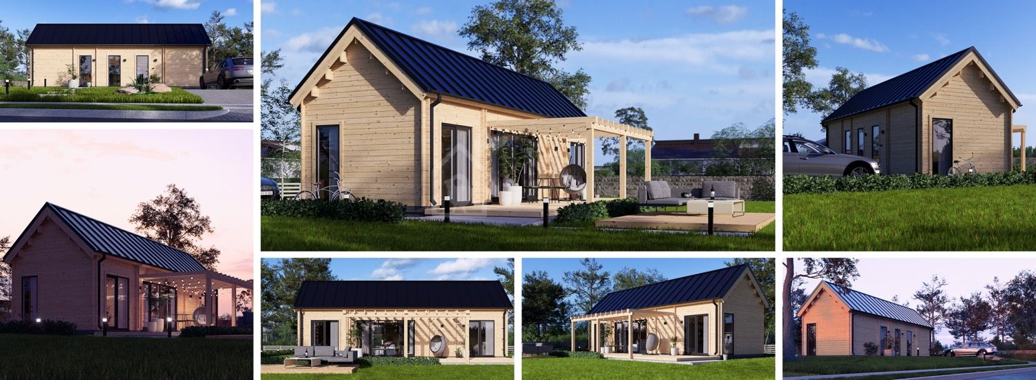 Casa de madera ADALINE S (44 mm), 45 m² visualization 1