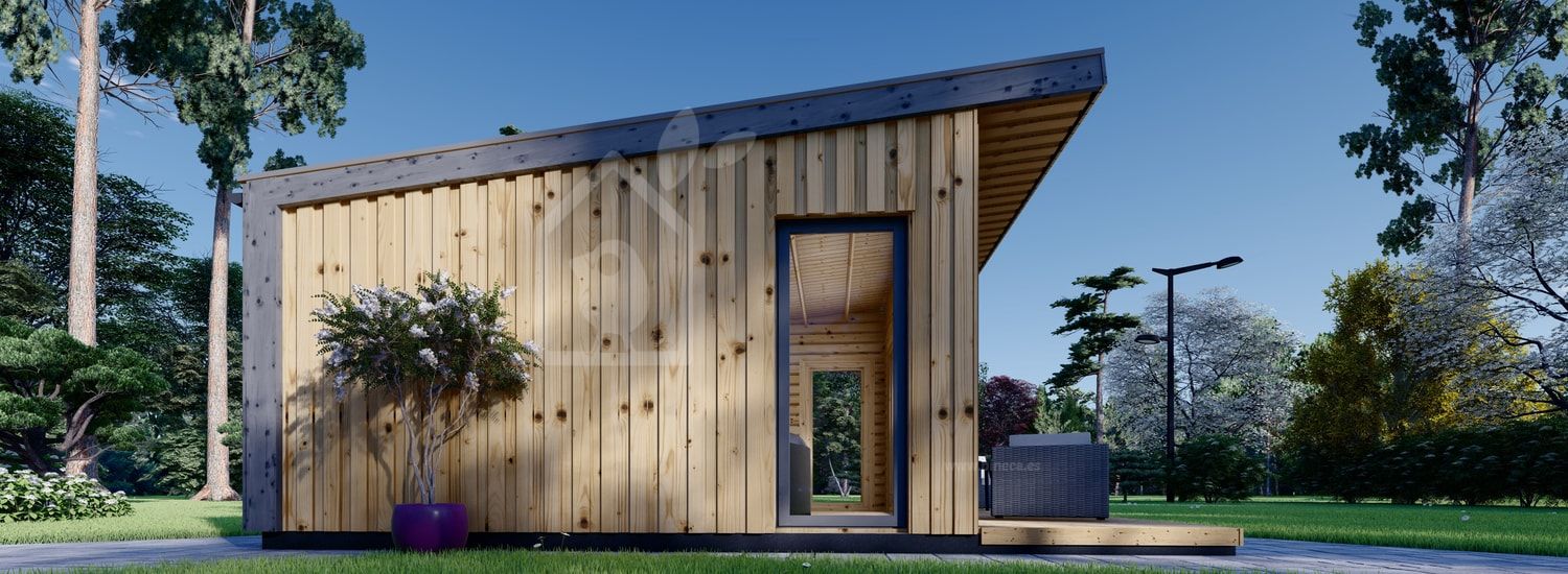 Caseta de jardín de madera EVELIN (34  mm + revestimiento), 5x5 m, 25 m² visualization 1