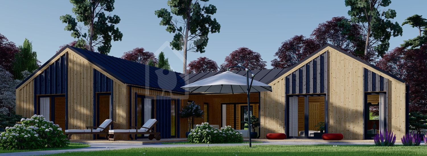 Casa de madera para vivir SCARLET (Aislada PLUS, 44 mm + revestimiento), 160 m² visualization 1
