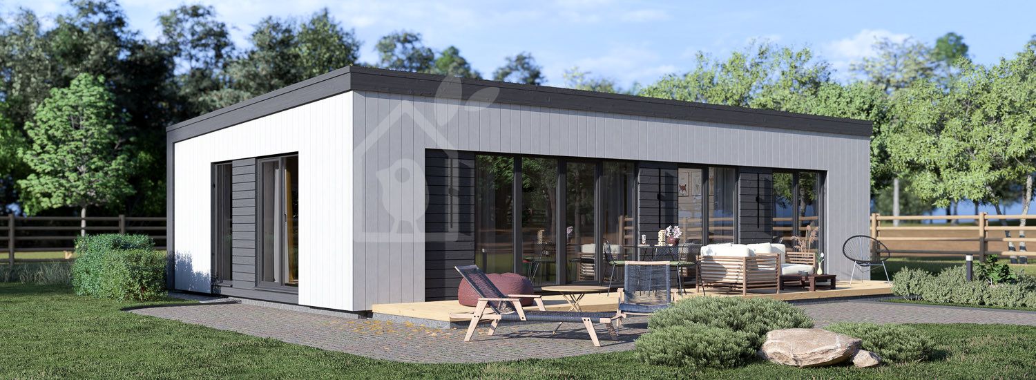 Casa prefabricada para vivir CARLA PV (Aislada PLUS, 44 mm + revestimiento), 66 m² visualization 1