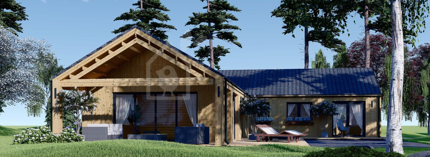 Casa de madera TESSA (44 mm + revestimiento), 150 m² visualization 1