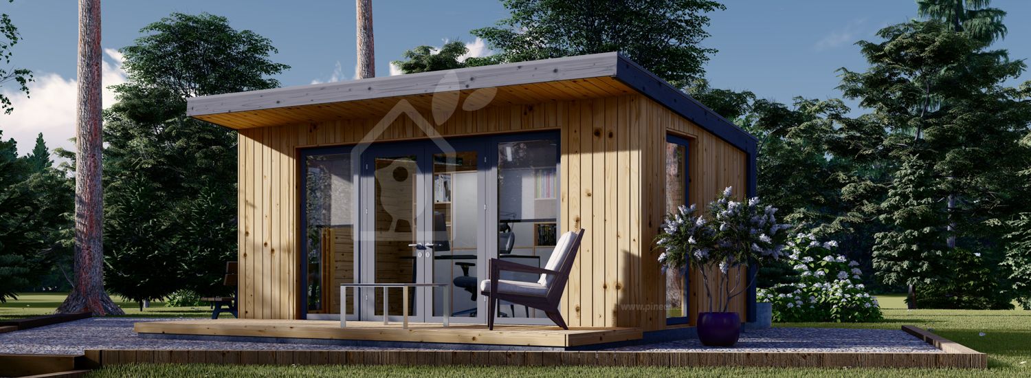 Caseta de jardín de madera EVELIN (Aislada, 34 mm + revestimiento), 5x3 m, 15 m² visualization 1
