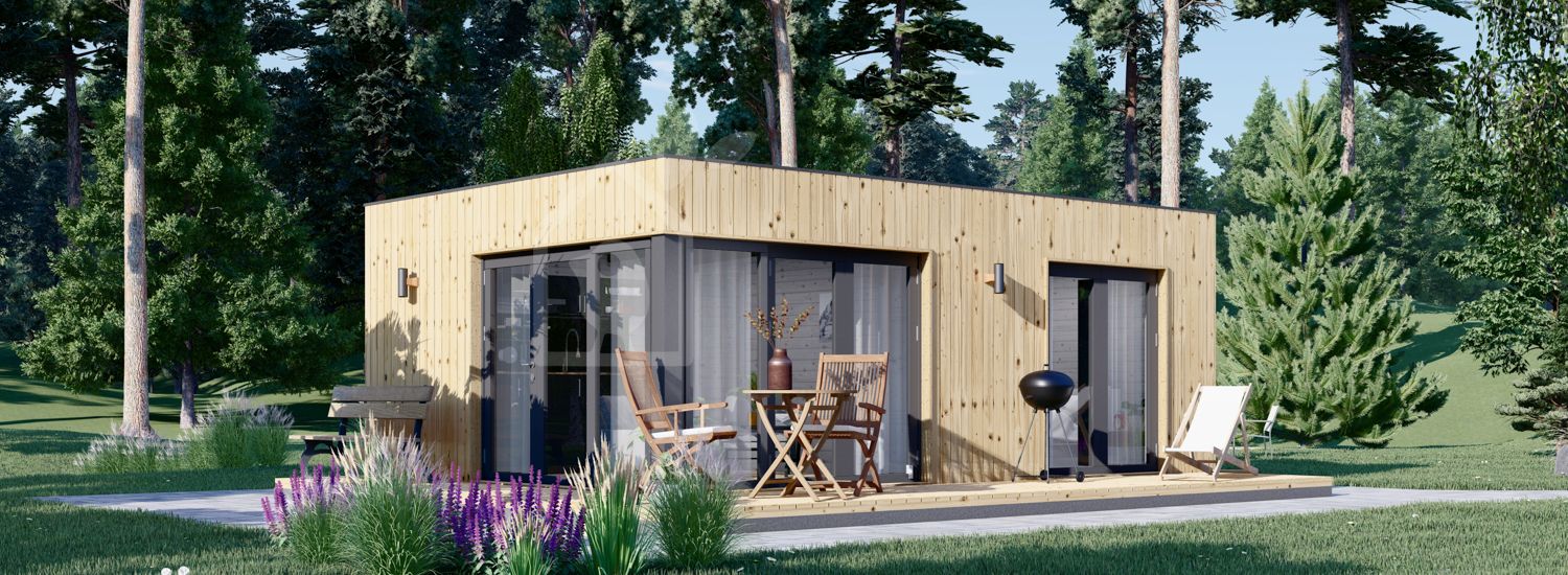 Casa de madera PREMIUM (Aislada, 34 mm + revestimiento), 6.5x4.5 m, 30 m² visualization 1
