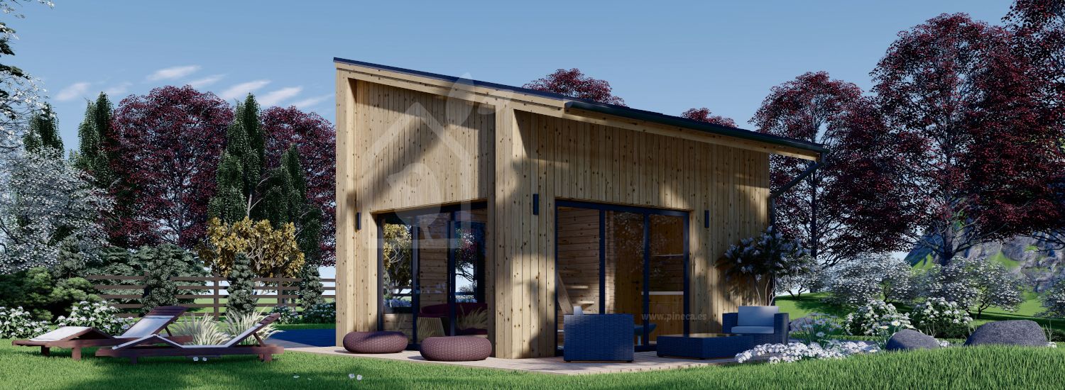 Casa de madera para vivir SOPHIA (Aislada PLUS, 34 mm + revestimiento), 20 m² visualization 1
