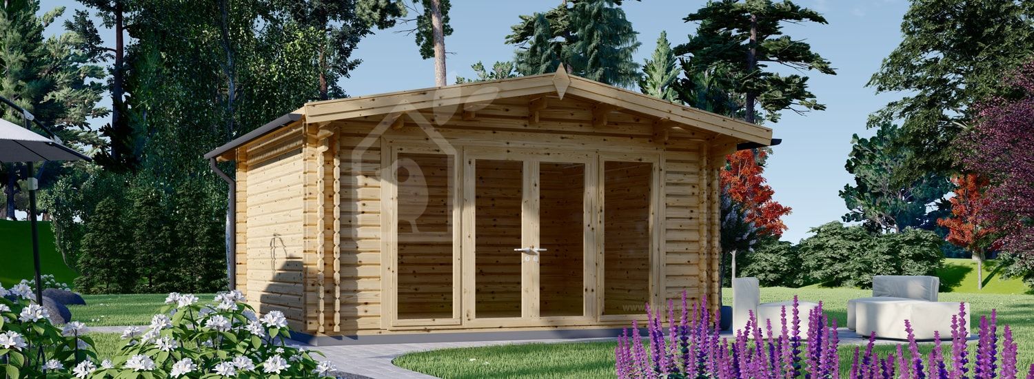 Caseta de jardín de madera MARTA S (Aislada, 44+44 mm), 5x4 m, 20 m² visualization 1