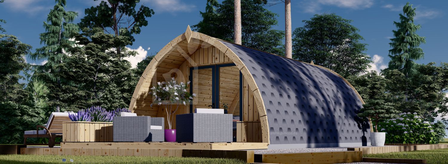 Caseta de jardín de madera BRETA (44 mm), 4x6 m, 24 m² visualization 1