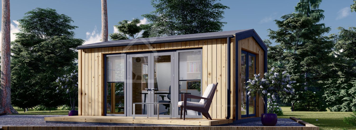 Caseta de jardín de madera EMMY (Aislada, 34 mm + revestimiento), 5x3 m, 15 m² visualization 1