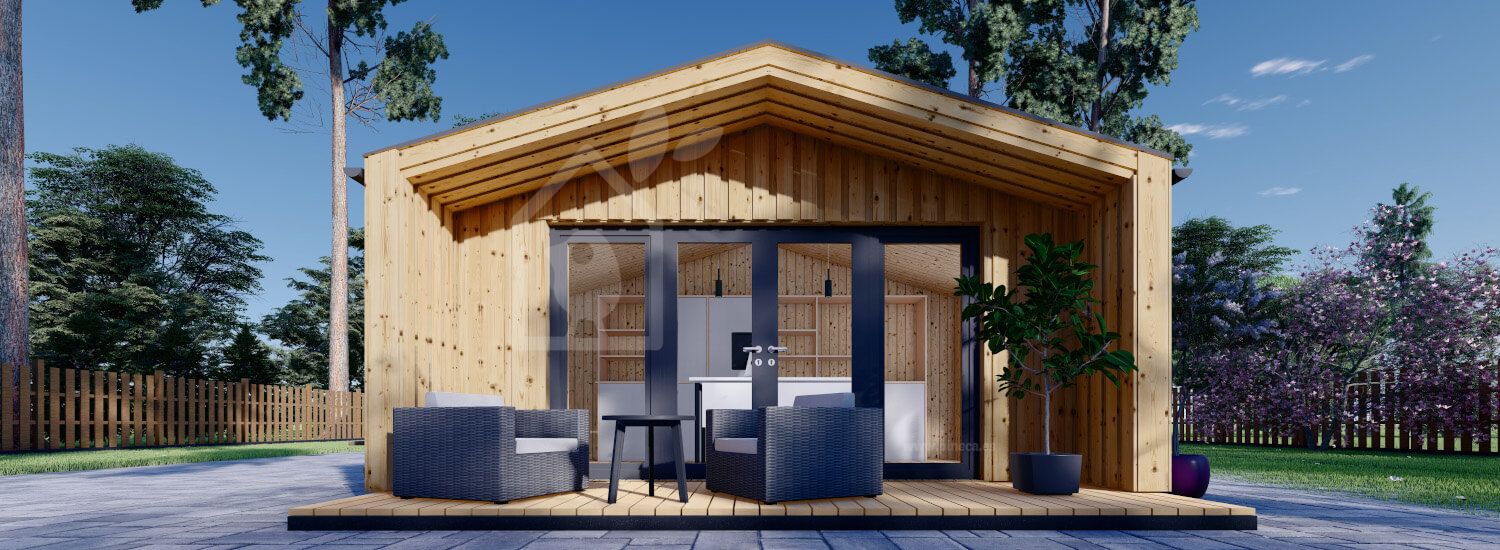 Caseta de jardín de madera PIA (estructura de madera), 5x5 m, 25 m² visualization 1