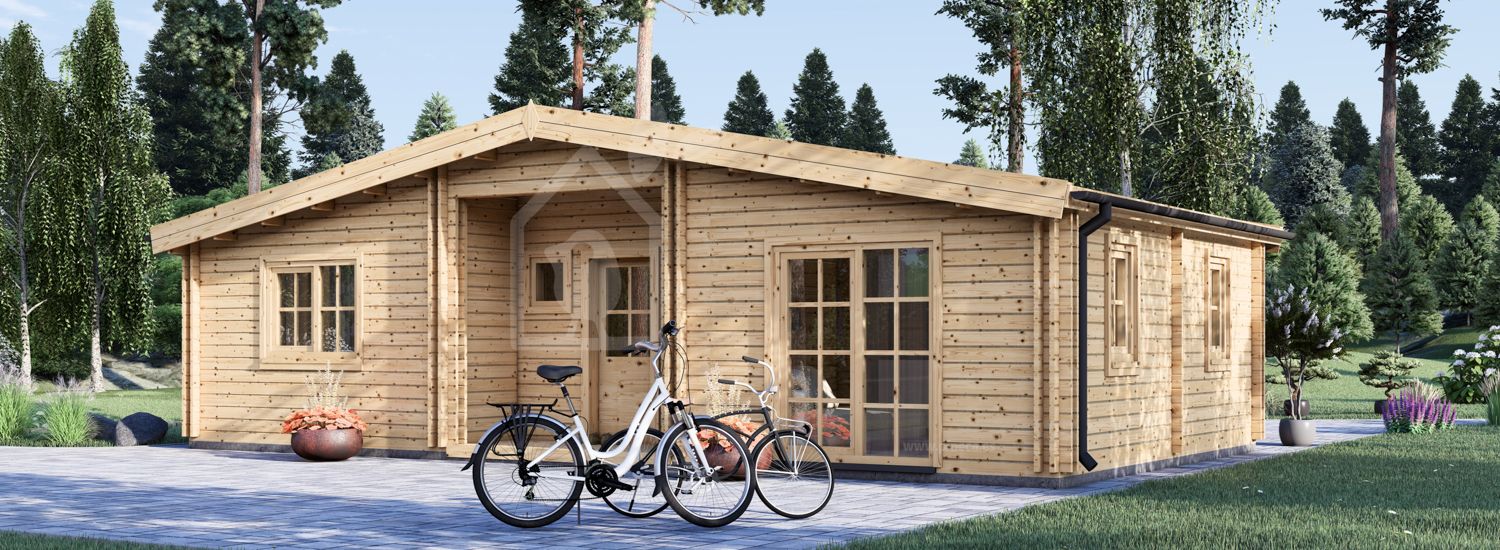 Casa de madera FILL S (34+34 mm), 60 m² visualization 1