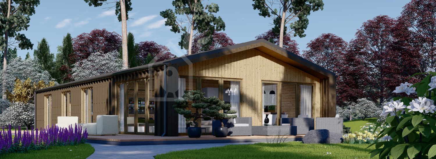 Casa de madera para vivir ROBERTA (Aislada PLUS, 44 mm + revestimiento), 96 m² visualization 1