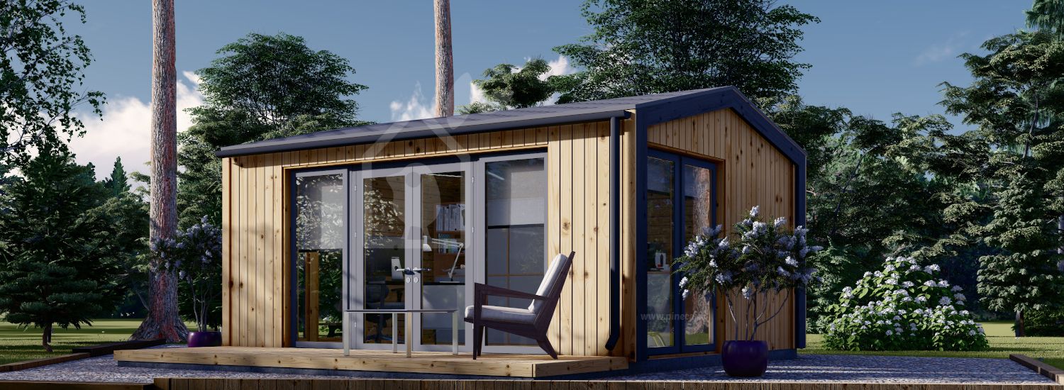 Caseta de jardín de madera EMMY (Aislada, 44 mm + revestimiento), 5x4 m, 20 m² visualization 1