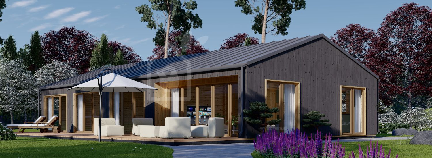 Casa de madera para vivir ELIZA (Aislada PLUS, 44 mm + revestimiento), 115 m² visualization 1